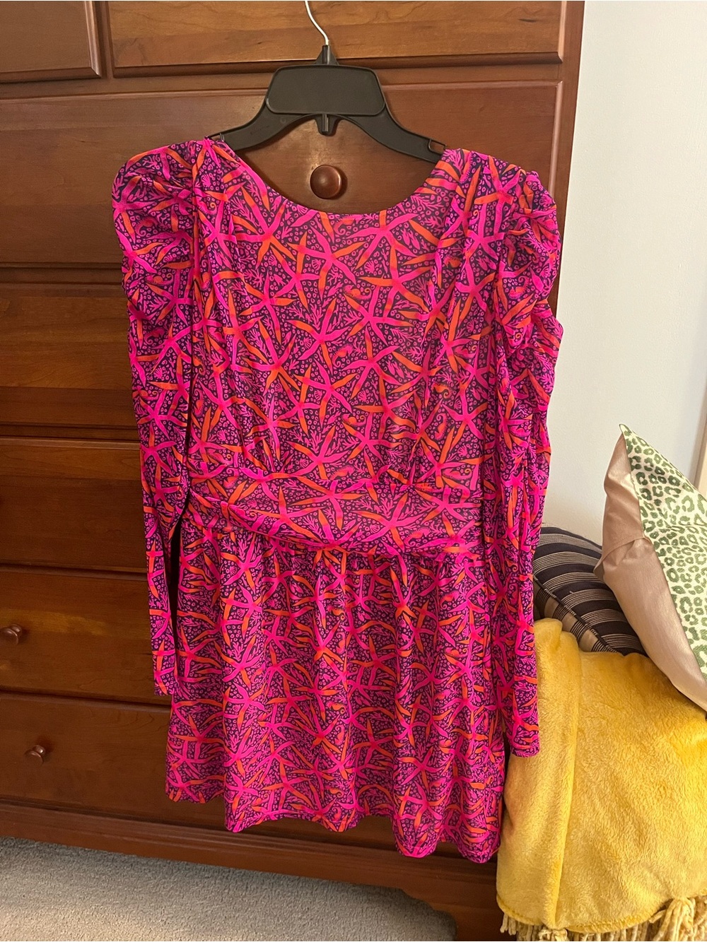 Lily Pulitzer Fuchsia Preslie Long Sleeve Romper - Picture 3 of 6